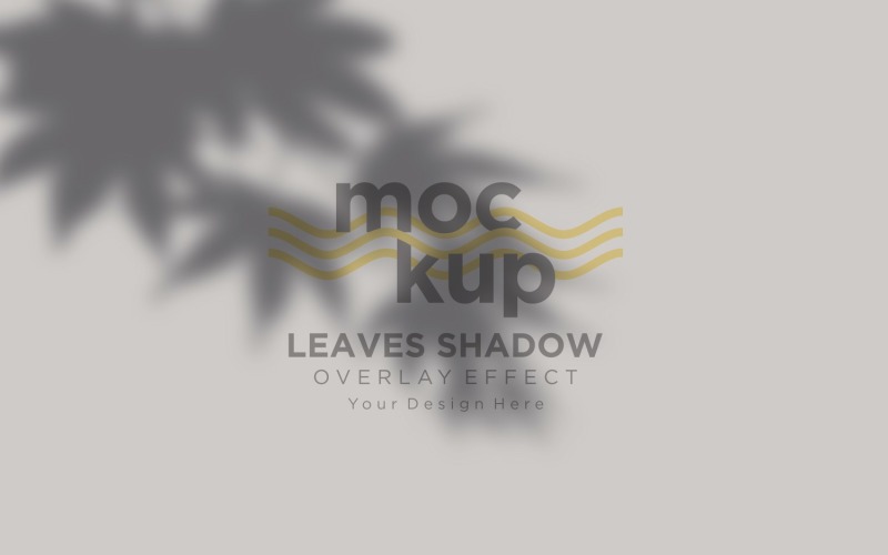 Mockup effetto sovrapposizione ombra foglie 17