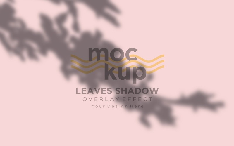 Mockup effetto sovrapposizione ombra foglie 18