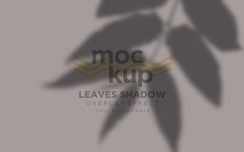 Mockup effetto sovrapposizione ombra foglie 22