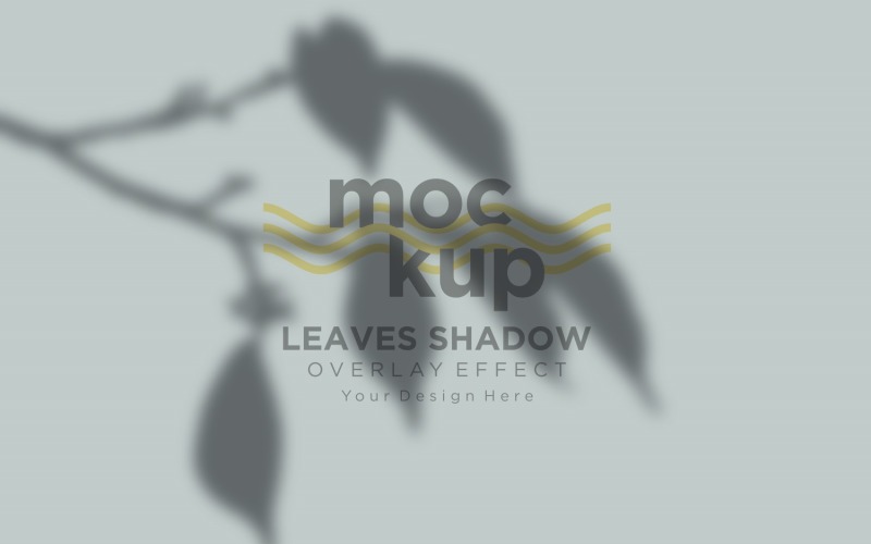 Mockup effetto sovrapposizione ombra foglie 23