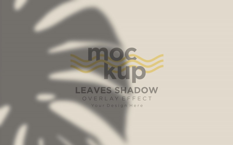 Mockup effetto sovrapposizione ombra foglie 26