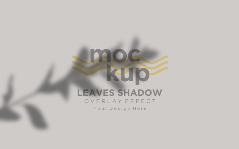 Mockup effetto sovrapposizione ombra foglie 27
