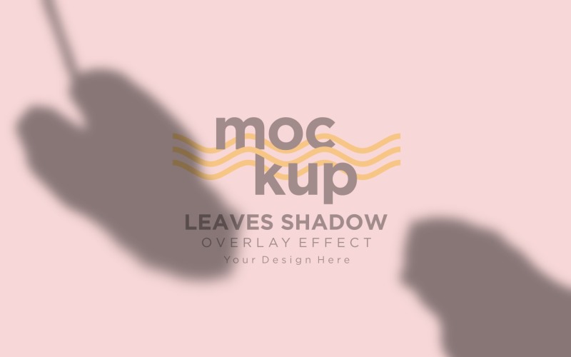 Mockup effetto sovrapposizione ombra foglie 28