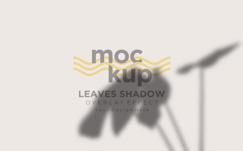 Mockup effetto sovrapposizione ombra foglie 30