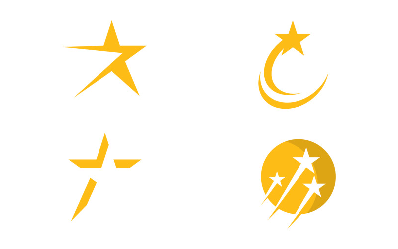 Stjärna logotyp ikon design vektor mall v26