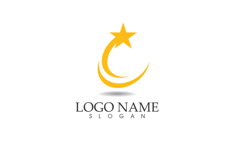 Stjärna logotyp ikon design vektor mall v2