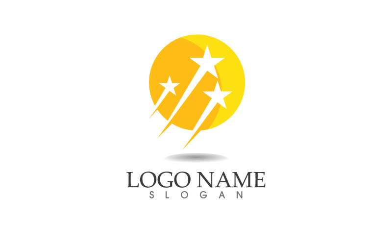 Stjärna logotyp ikon design vektor mall v4