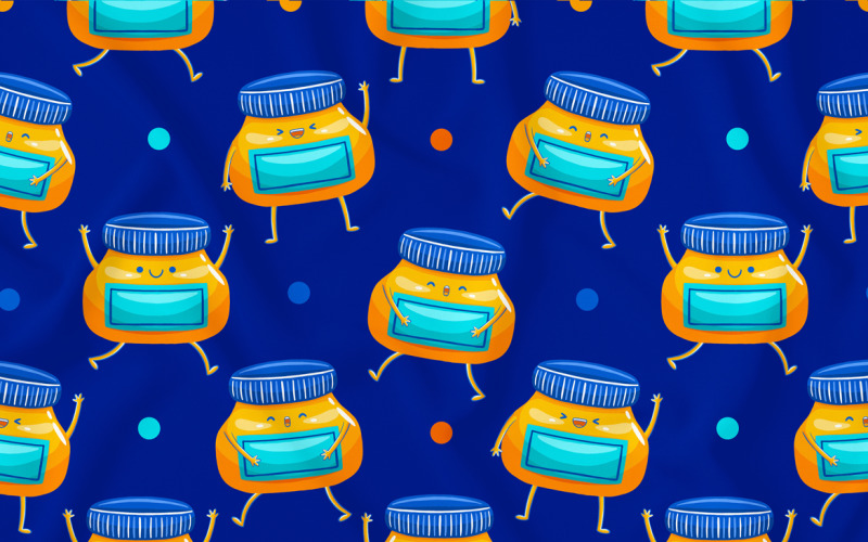 Atrament butelka maskotka bezszwowy wzór