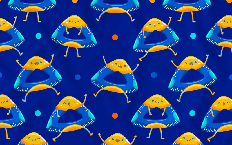 Trojúhelníkové pravítko maskot bezešvé vzor