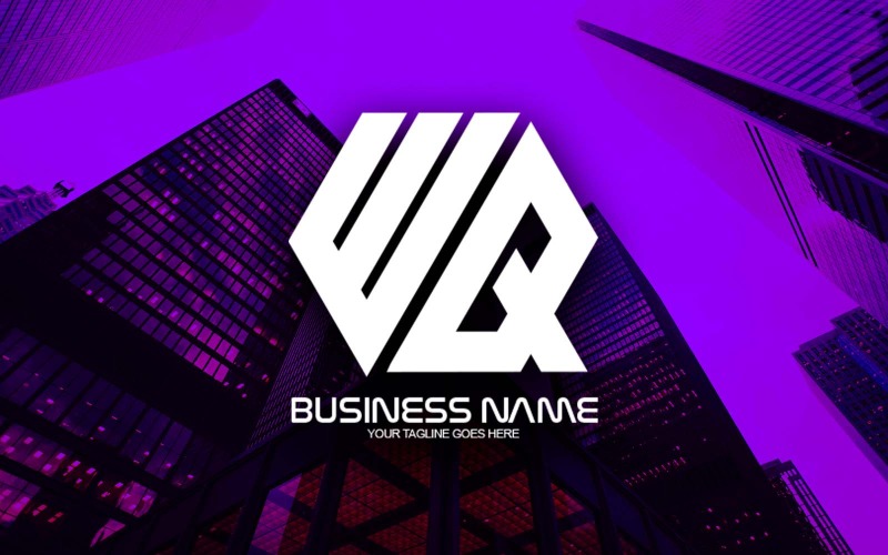 Профессиональный многоугольный дизайн логотипа WQ Letter для вашего бизнеса - фирменный стиль