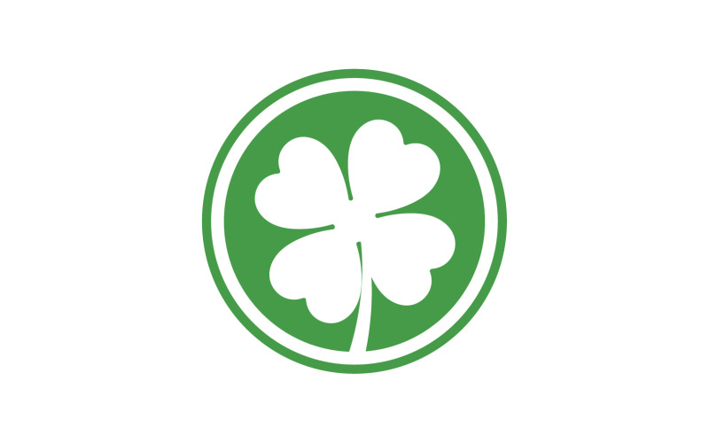 Feuille trèfle logo nature modèle v3