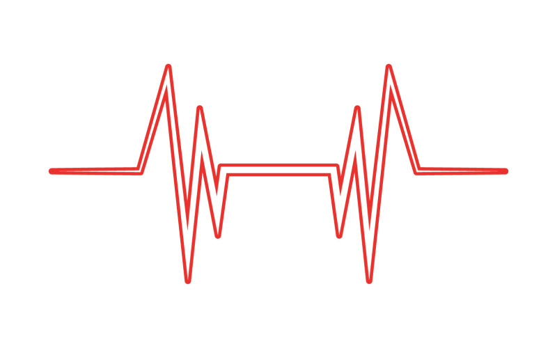 Hearbeat línea médica logo vector v25