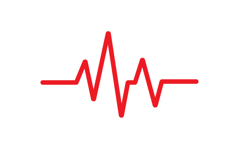 Hearbeat medical line logo vector v3