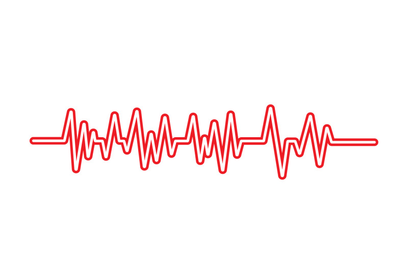Kalp atışı tıbbi hat logo vektörü v20