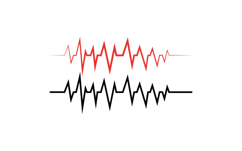 Kalp atışı tıbbi hat logo vektörü v2