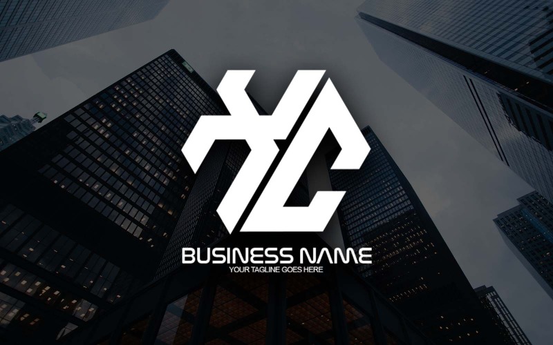 Conception professionnelle de logo de lettre XC polygonale pour votre entreprise - Identité de marque