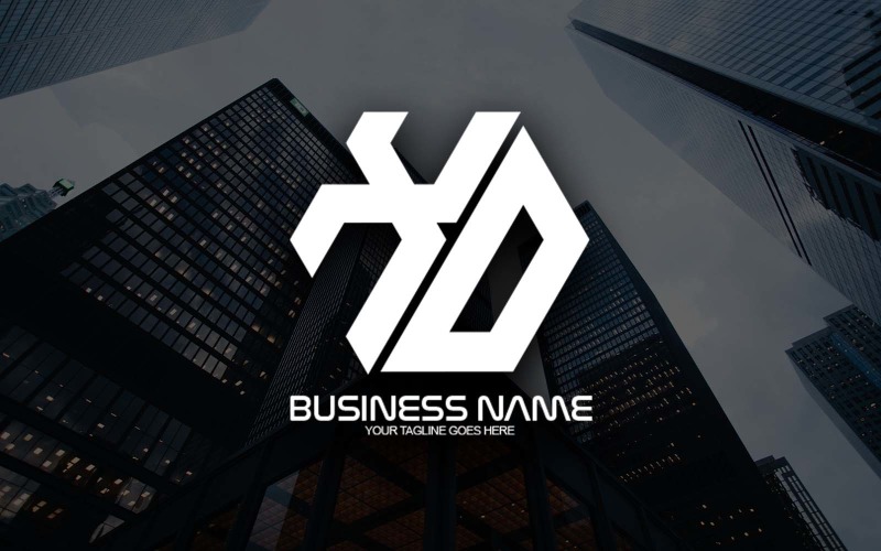 Conception professionnelle de logo de lettre XO polygonale pour votre entreprise - Identité de marque