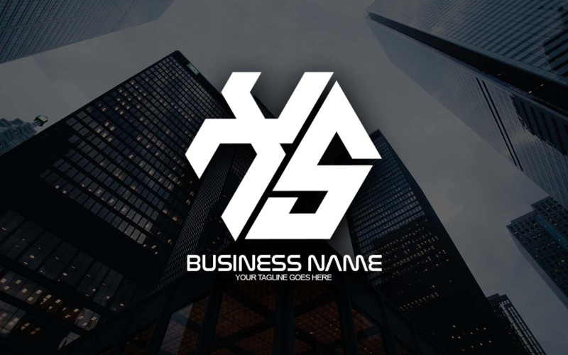 Design de logotipo profissional com letra XS poligonal para sua empresa - identidade da marca