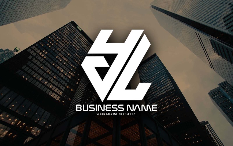 Design professionale del logo della lettera YL poligonale per il tuo business - Identità del marchio