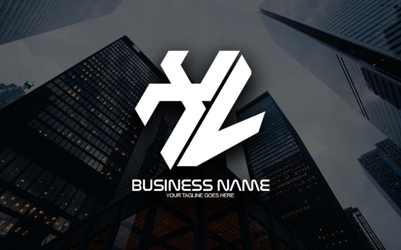 Design profissional de logotipo com letra XV poligonal para sua empresa - identidade da marca