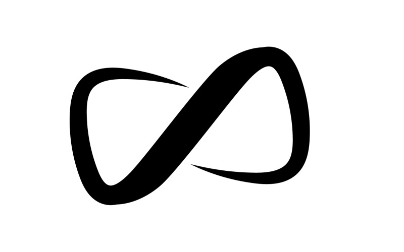 Logo de ligne de boucle infinie et vecteur de symbole v7