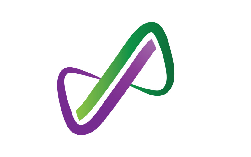 Logotipo de línea de bucle infinito y vector de símbolo v14