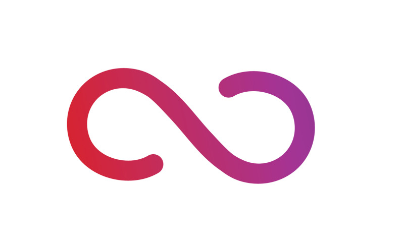 Logotipo de línea de bucle infinito y vector de símbolo v4