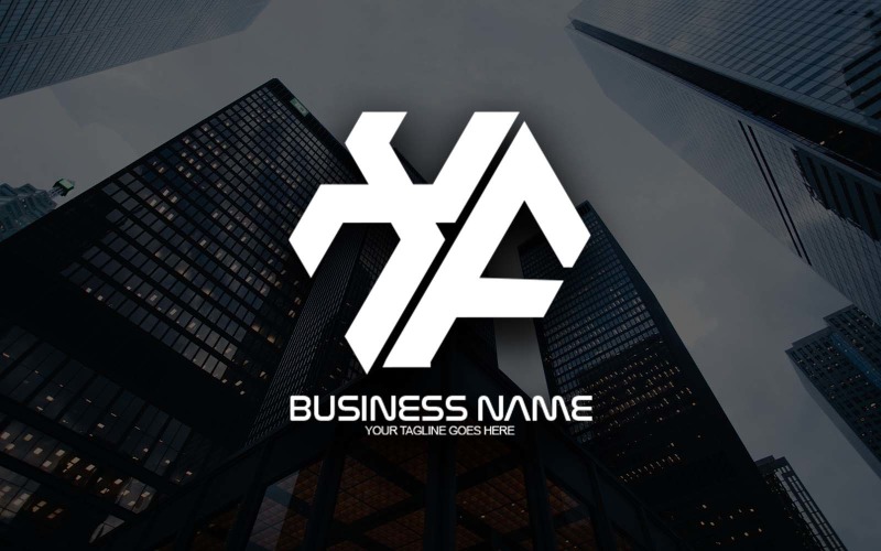 NOUVELLE création de logo de lettre XF polygonale professionnelle pour votre entreprise - Identité de marque
