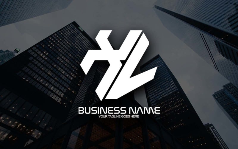 Profesjonalny wielokątny projekt logo litery XV dla Twojej firmy - tożsamość marki