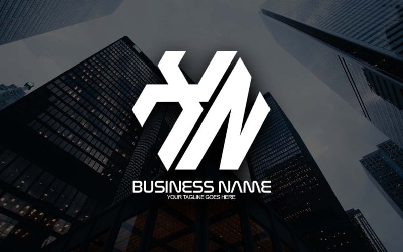 Professional Polygonal XN Letter Logo Design For Your Business - Brand Identity