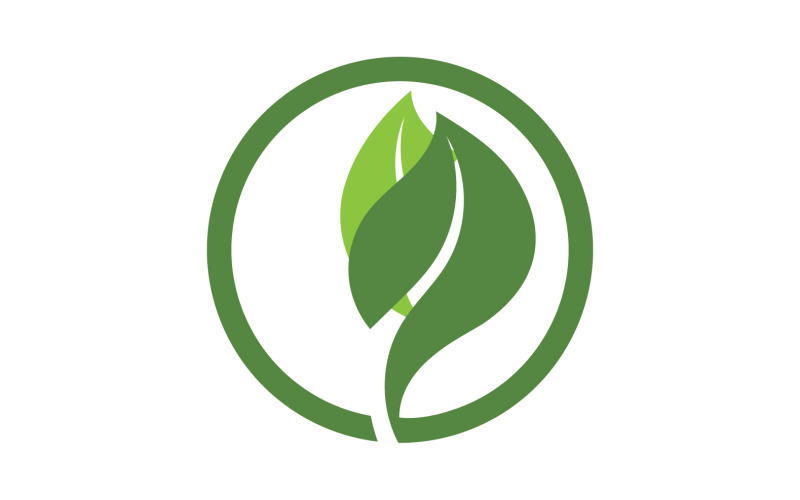 Yaprak ağaç yeşil simge logo şablonu vektör v12