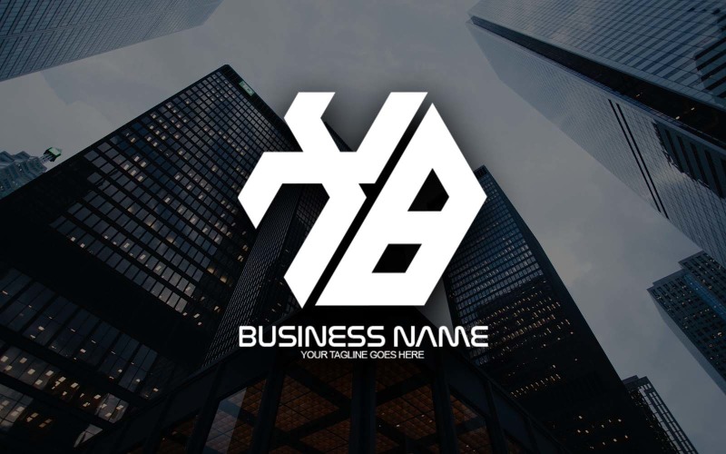 专业的多边形 XB 字母标志设计为您的企业-品牌标识