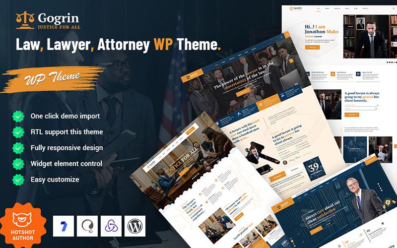 Gogrin - Hukuk, Avukat ve Avukat WordPress Teması