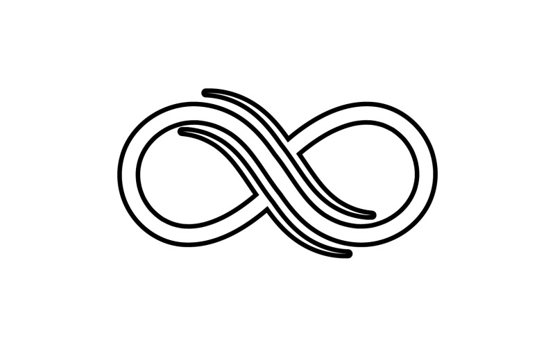 Infinity loop line logo  symbol vector v2