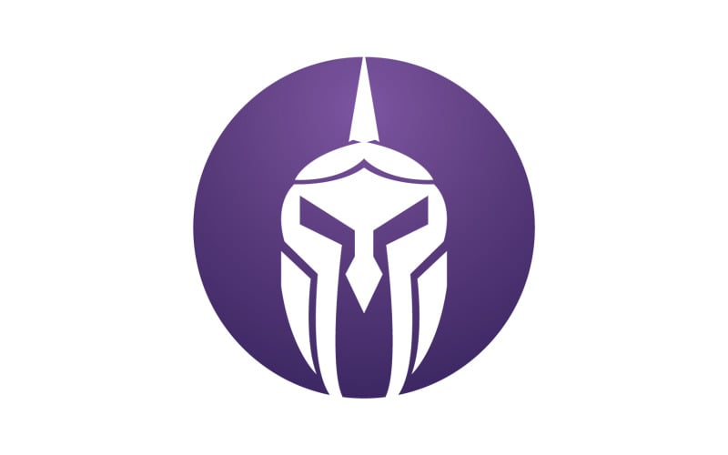 Logo ikony spartské gladiátorské helmy vektor v24