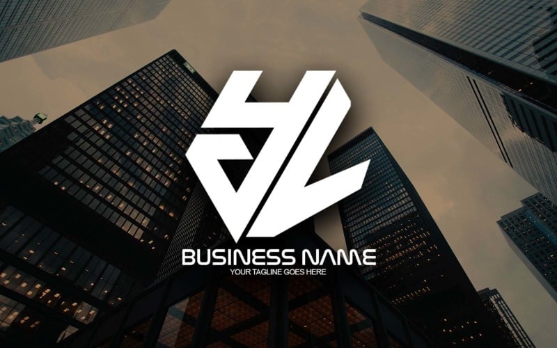 Professionelles polygonales YV-Buchstaben-Logo-Design für Ihr Unternehmen - Markenidentität