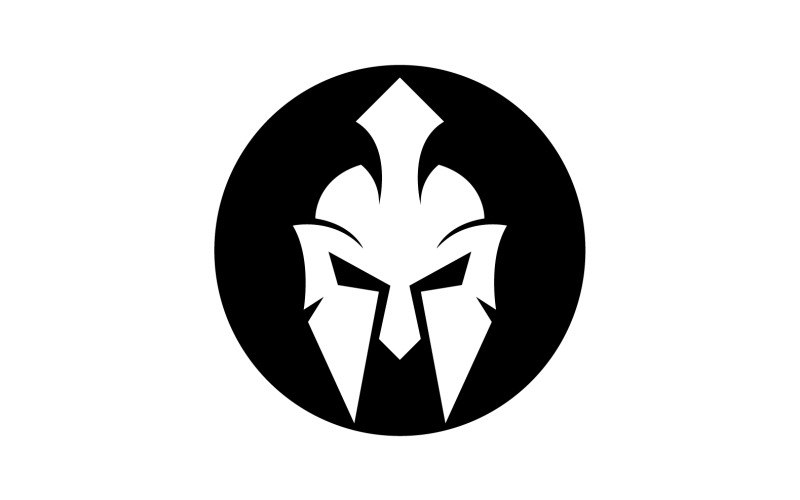 Spartaanse gladiator helm icoon logo vector v11