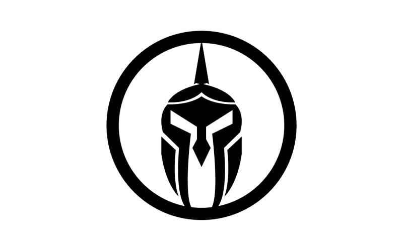 Spartaanse gladiator helm icoon logo vector v16