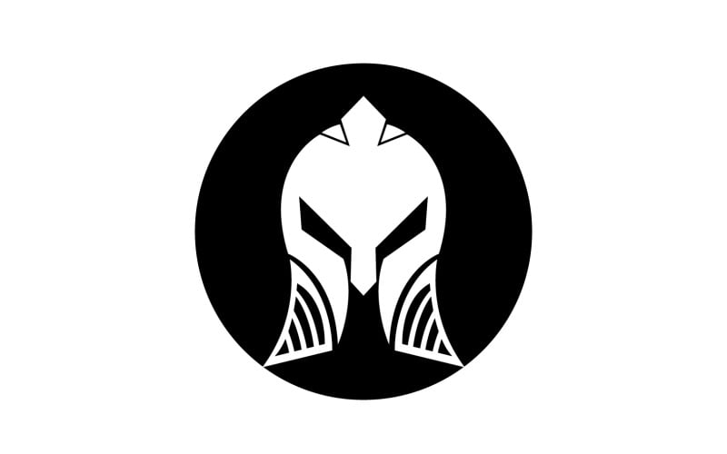 Spartaanse gladiator helm pictogram logo vector v13