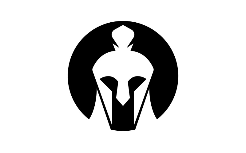 Spartaanse gladiator helm pictogram logo vector v15
