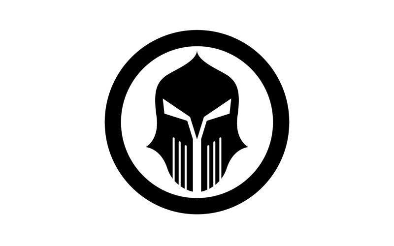 Spartaanse gladiator helm pictogram logo vector v17