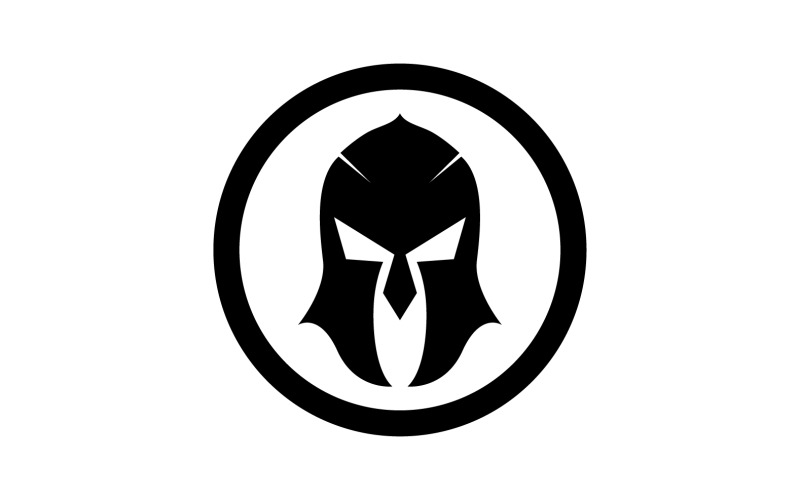 Spartaanse gladiator helm pictogram logo vector v22