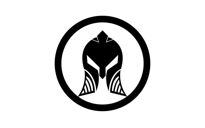Spartan gladiator helmet icon logo vector v21