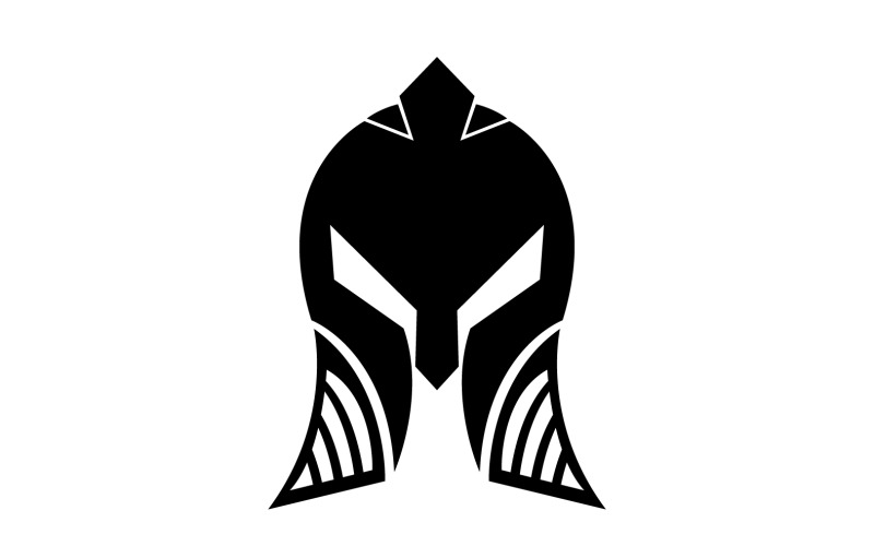 Spartan gladiator helmet icon logo vector v5