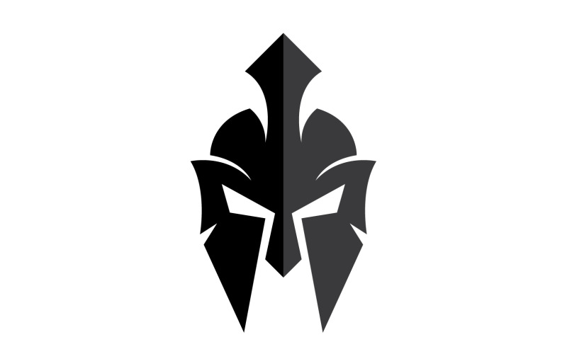 Spartaner Gladiator-Helm-Symbol-Logo-Vektor v3