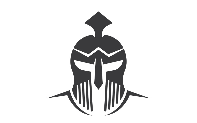 Spartaner Gladiator-Helm-Symbol-Logo-Vektor v4