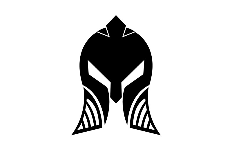 Spartaner Gladiator-Helm-Symbol-Logo-Vektor v5