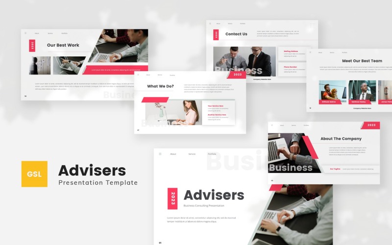 Adviseurs - Google Presentaties-sjabloon voor bedrijfsadvies