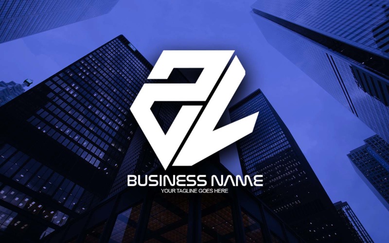 Conception professionnelle de logo de lettre ZV polygonale pour votre entreprise - Identité de marque