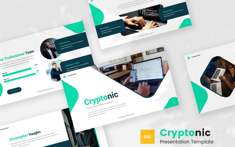 Cryptonic — Криптовалюта и Биткойн Шаблон слайдов Google